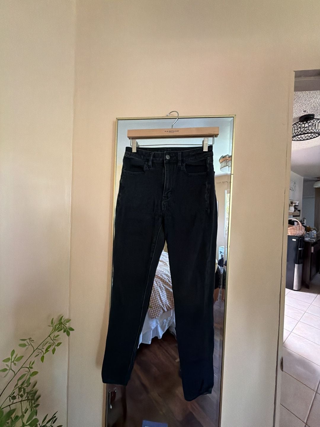 American Eagle 360 Ne(x)t Level Stretch High-Rise Black Jeans 3