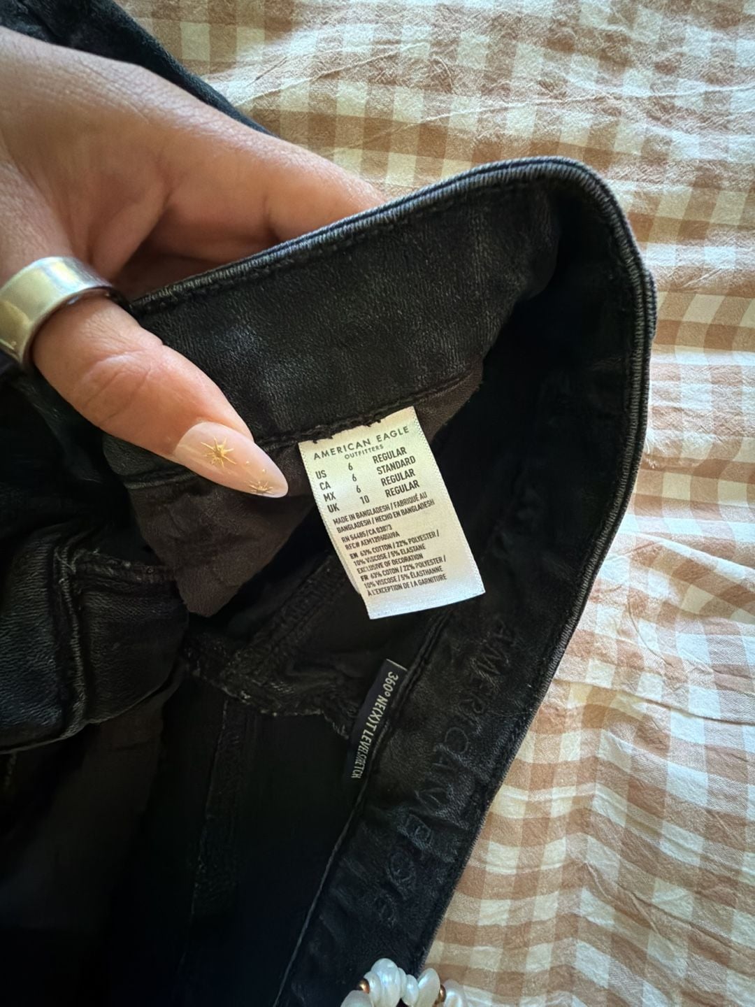 American Eagle 360 Ne(x)t Level Stretch High-Rise Black Jeans 2