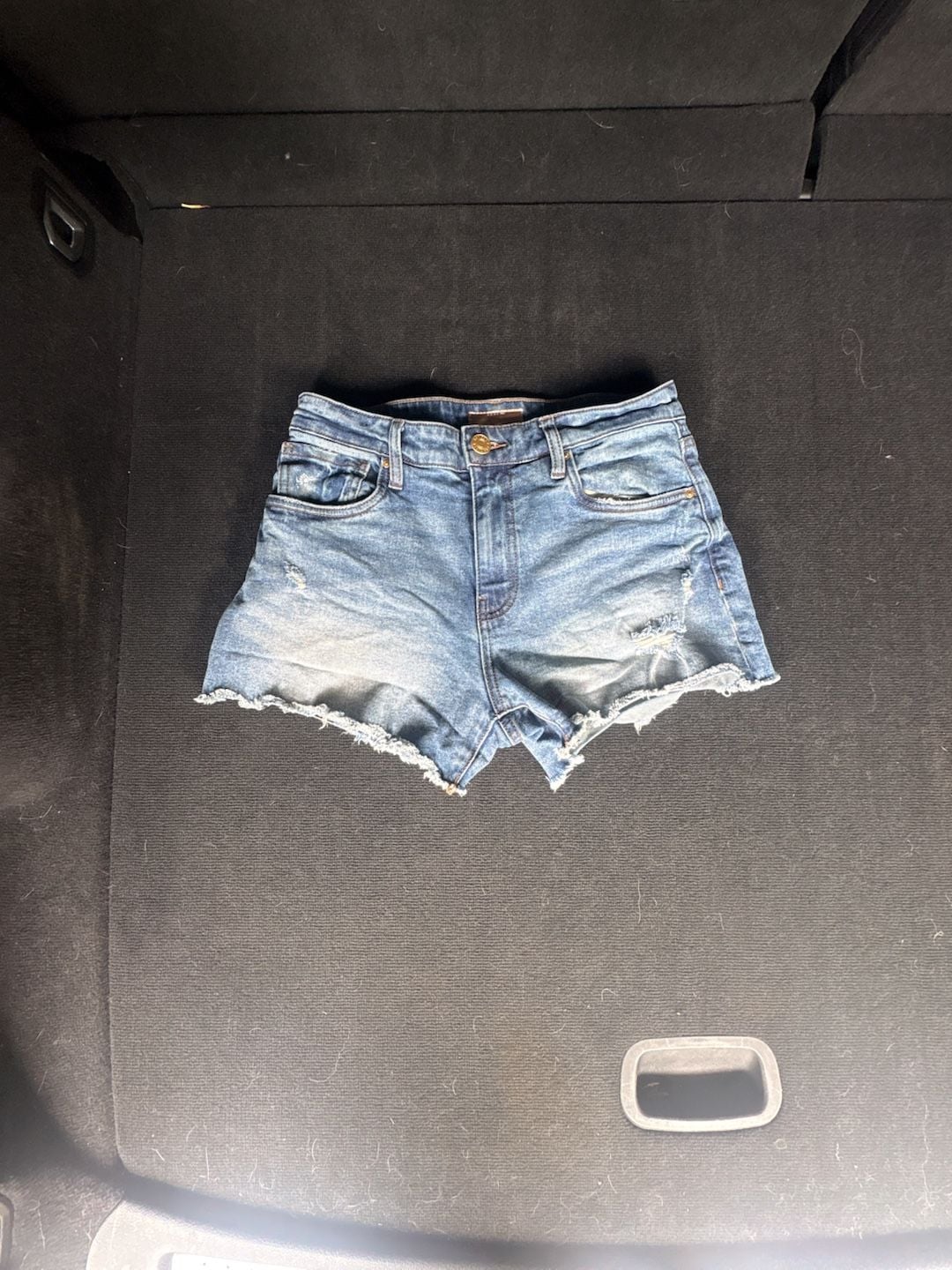 Kut from the Kloth Jane High Rise Distressed Denim Shorts 1