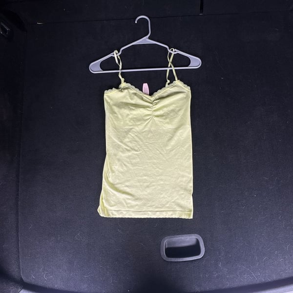 Victoria's Secret Yellow Lace-Trim Cami Tank Top