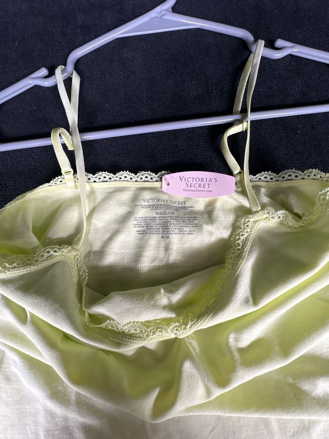 Victoria's Secret Yellow Lace-Trim Cami Tank Top 2