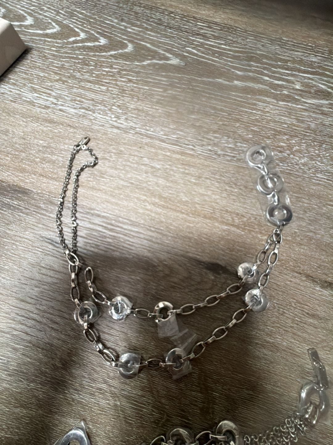 S. Semantica Stainless Steel 316L Link Chain Necklace and Bracelet Set 2