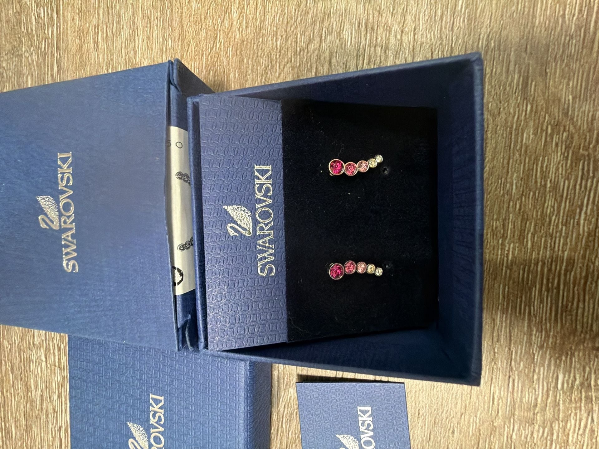 Swarovski Gradient Pink Crystal Stud Earrings, Model 5198391 2