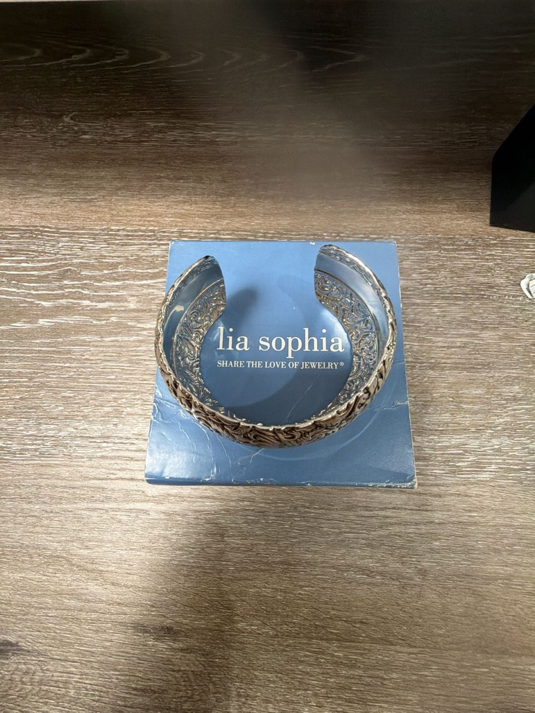 Lia Sophia Concord Wide Silver Tone Cuff Bracelet 2