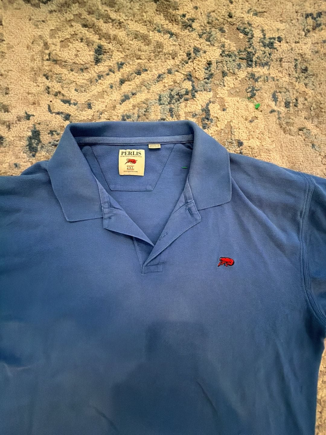 Perlis The Authentic Crawfish Polo Shirt Blue 1