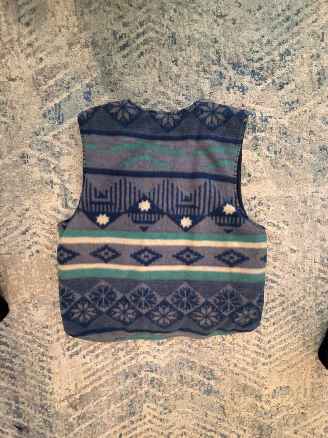 Uniform Code Vintage Southwestern Pattern Quilted Fleece Vest 4