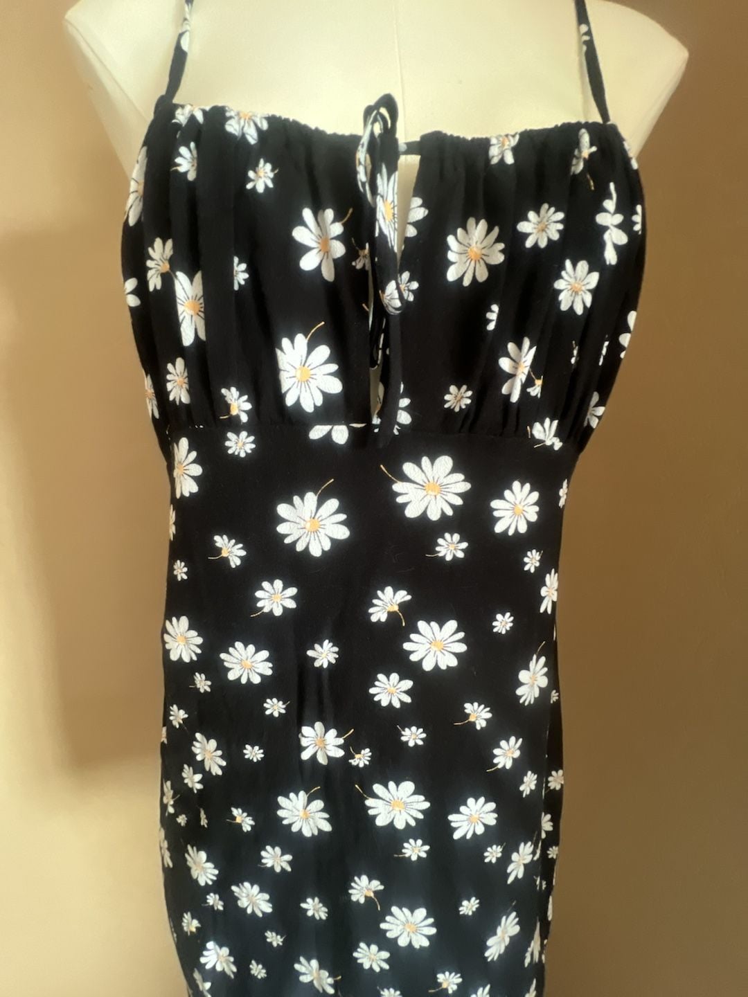 Forever 21 Black Daisy Floral Print Mini Dress with Tie-Front Detail 3