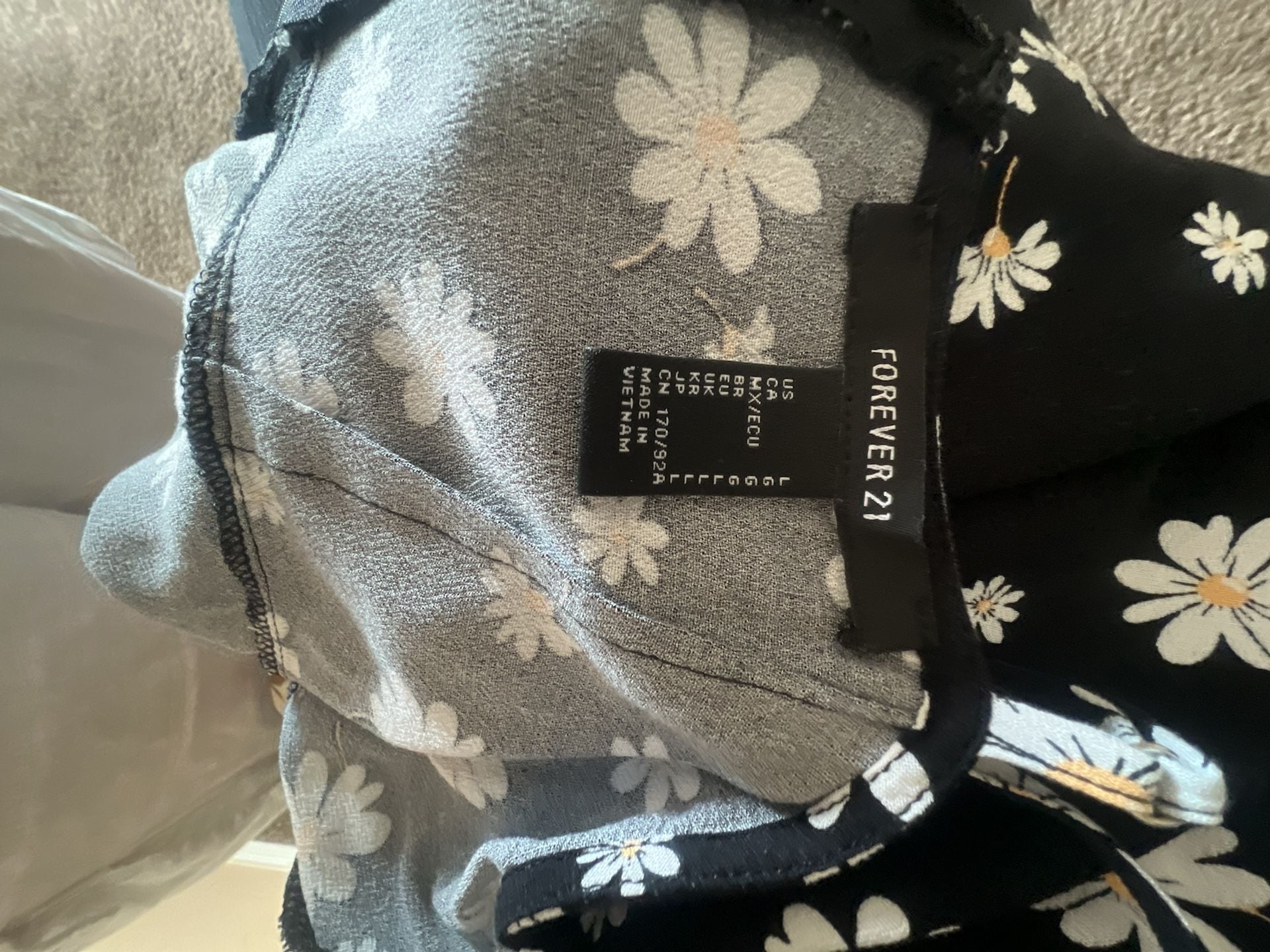 Forever 21 Black Daisy Floral Print Mini Dress with Tie-Front Detail 7