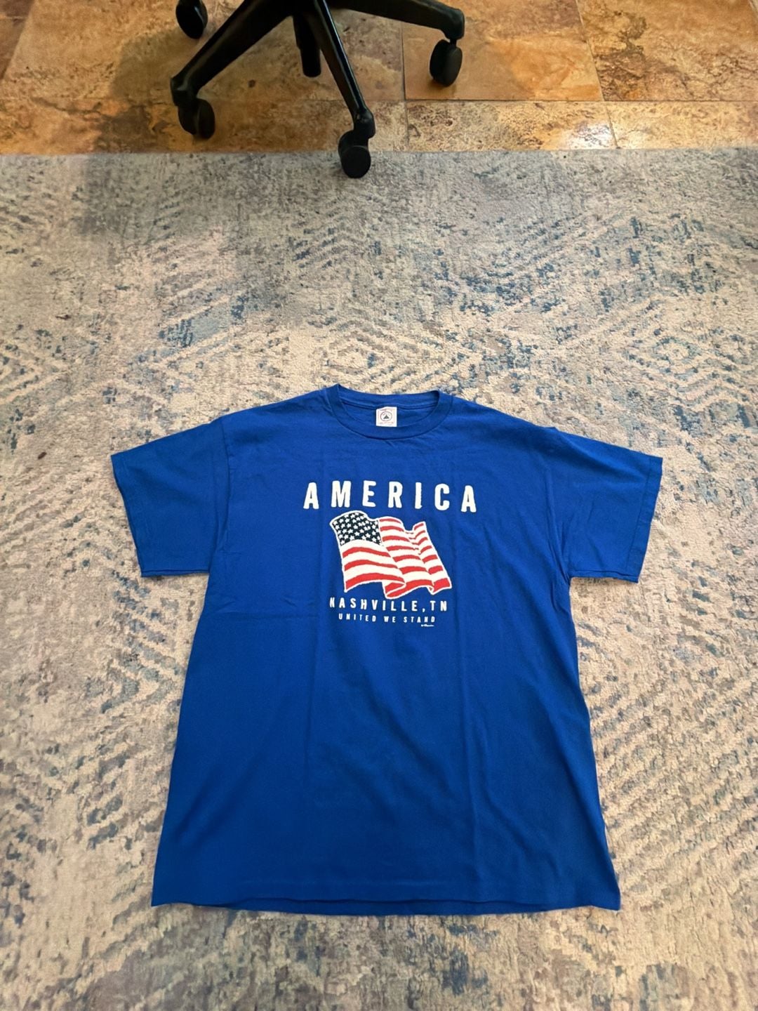 Delta Nashville, TN America United We Stand Blue Graphic T-Shirt 2