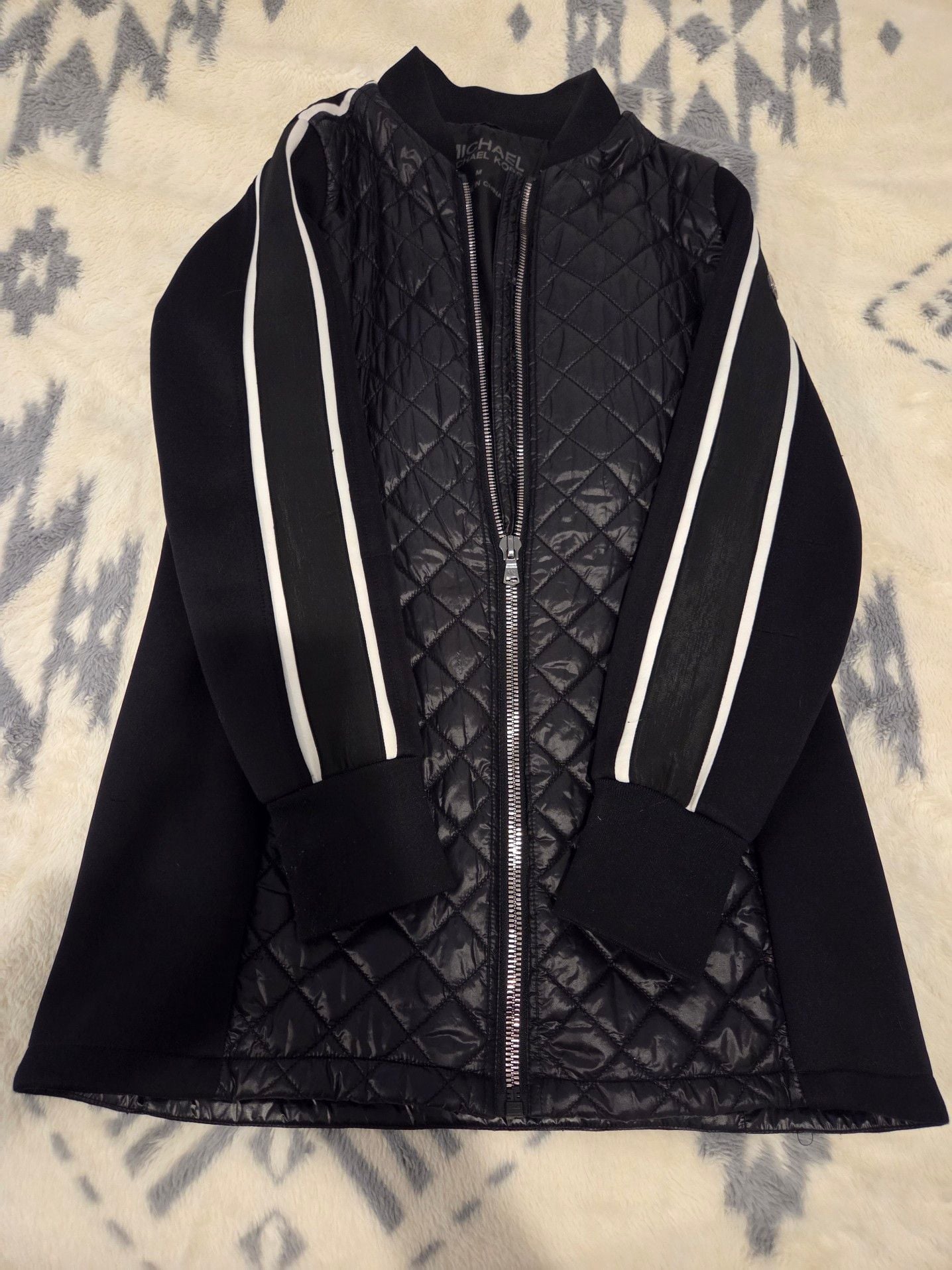 Michael Kors Women's Quilted Bomber Jacket with Contrast Stripe Sleeves.
*Estimated value is $85 on sellraze* 3