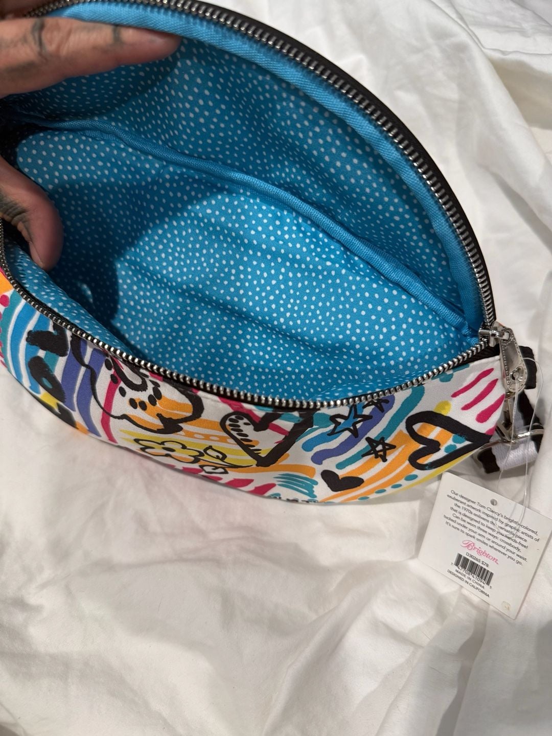 Brighton Tom Clancy Graffiti Love Crossbody Belt Bag 6