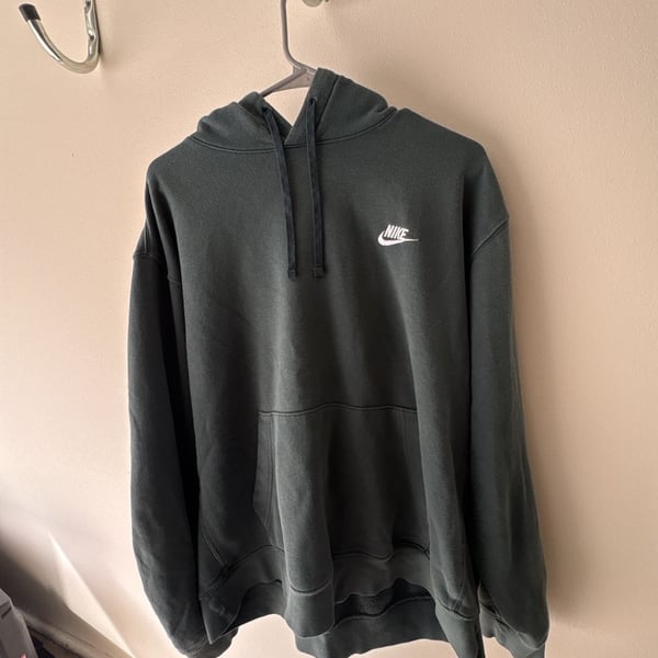 Green Nike hoodie lightly worn