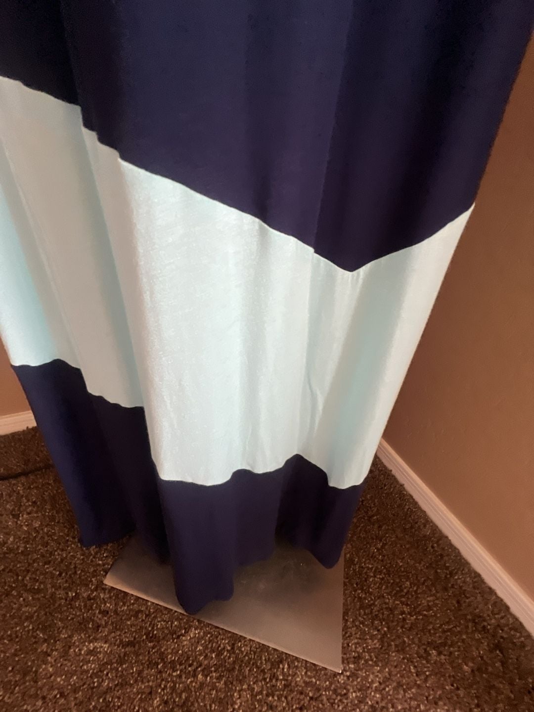 Alyx Navy and Aqua Colorblock Maxi Skirt 2