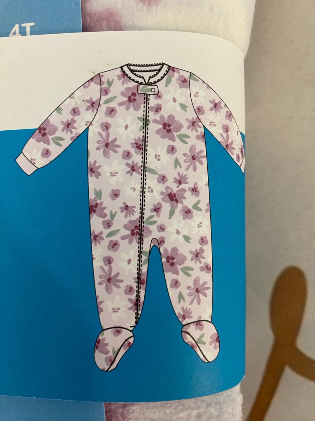 Carter's Toddler Girls Floral Fleece Footie Pajama, Size 4T 2