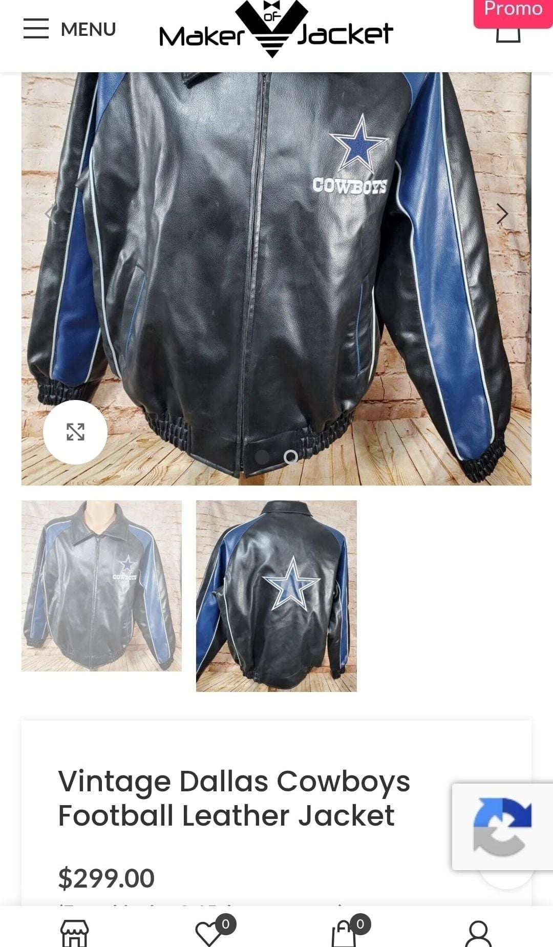 NFL Dallas Cowboys Faux Leather Varsity Bomber Jacket 13