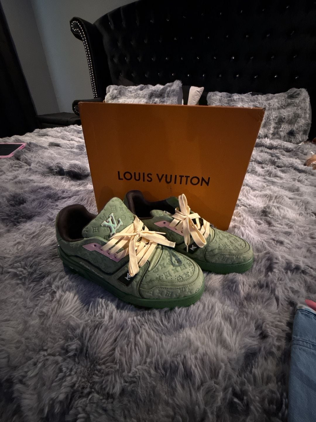 Louis Vuitton x Tyler, the Creator LV Trainer in Green 1