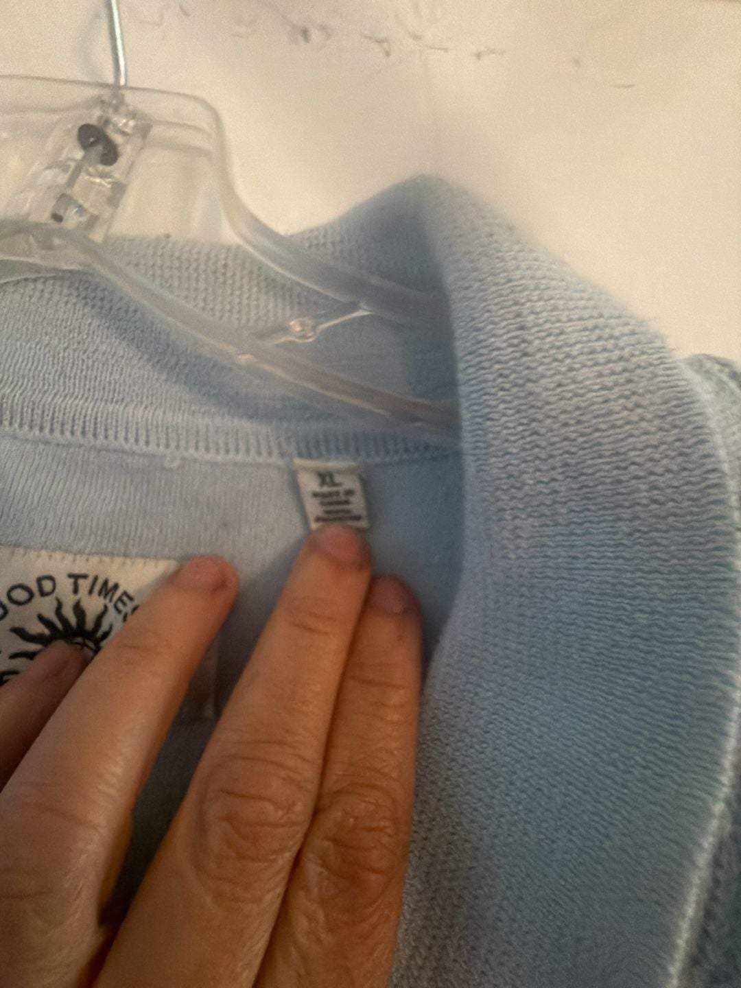 Free Planet Good Times & Sunny Days Light Blue Knit Johnny Collar Polo Shirt 4