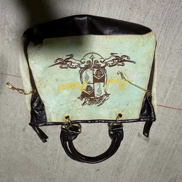 Juicy Couture 'Prep School' Embroidered Velour and Leather Satchel Bag