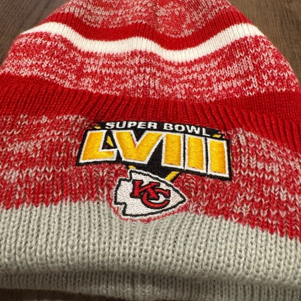 47 Kansas City Chiefs Super Bowl LVIII Northward Cuff Knit Pom Beanie