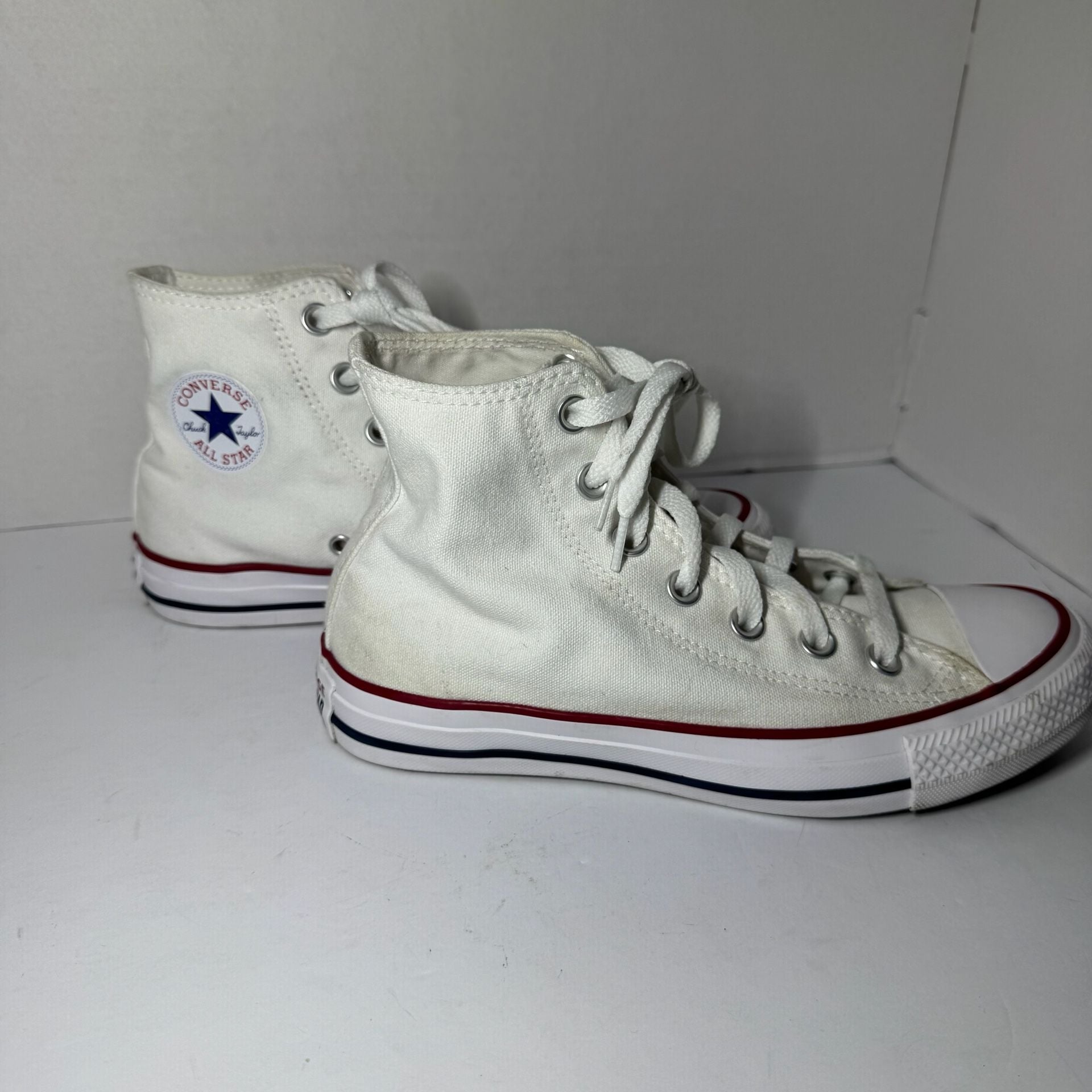 Converse Chuck Taylor All Star High Top Sneakers in Optical White 4 Men 6