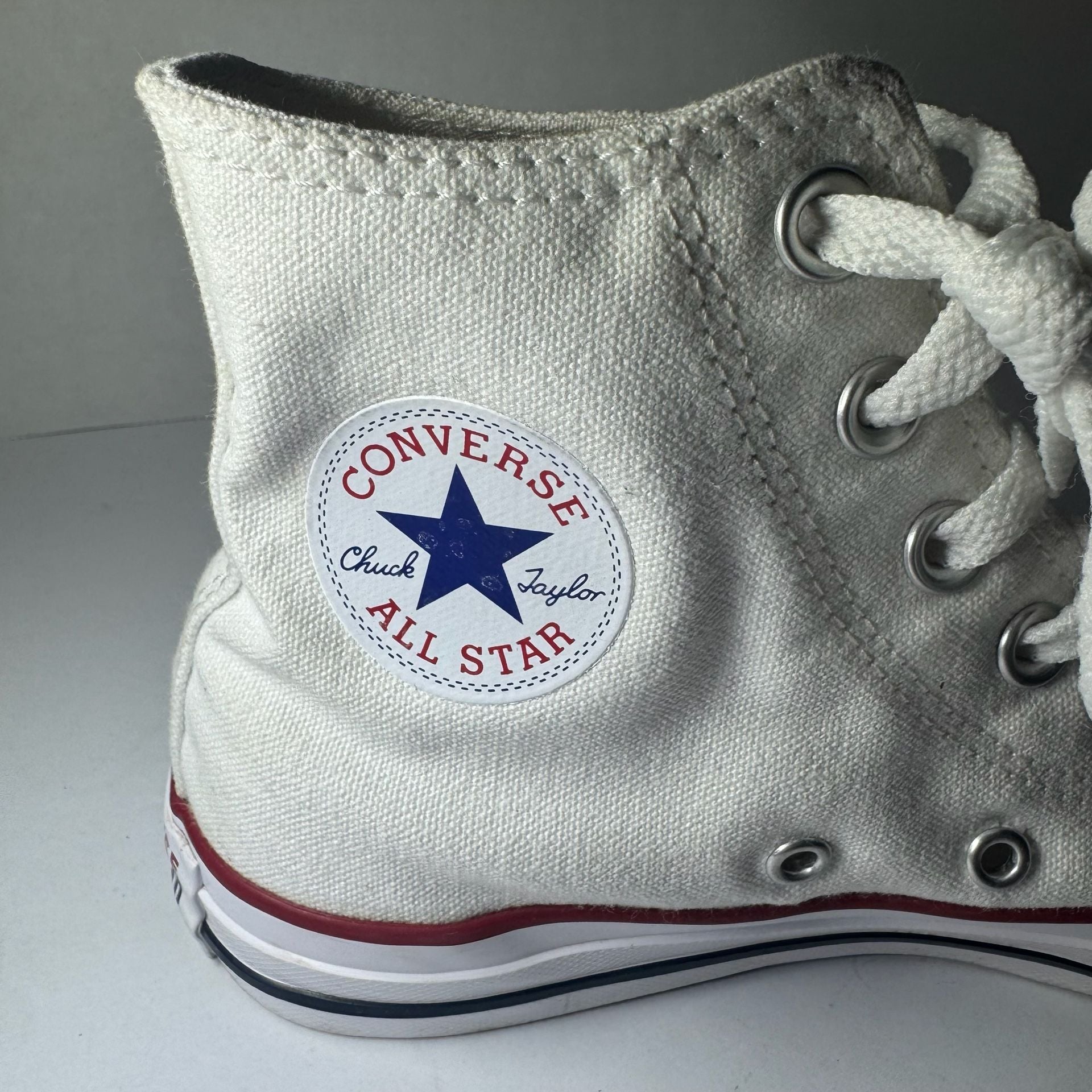 Converse Chuck Taylor All Star High Top Sneakers in Optical White 4 Men 14