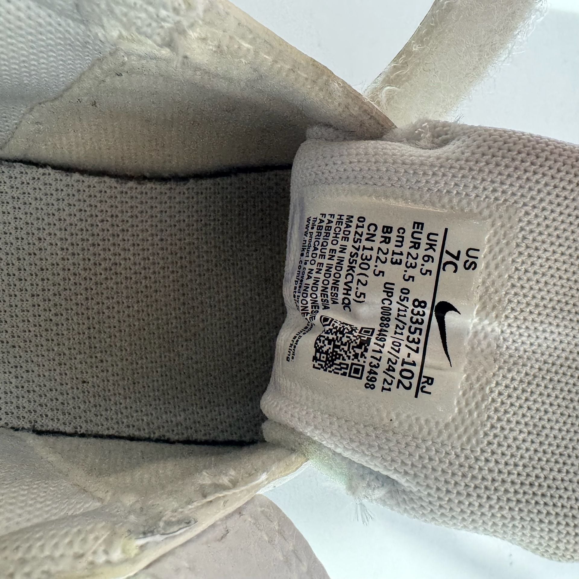 Nike Court Royale TDV Toddler Hook-and-Loop Sneakers White 833537-102 7