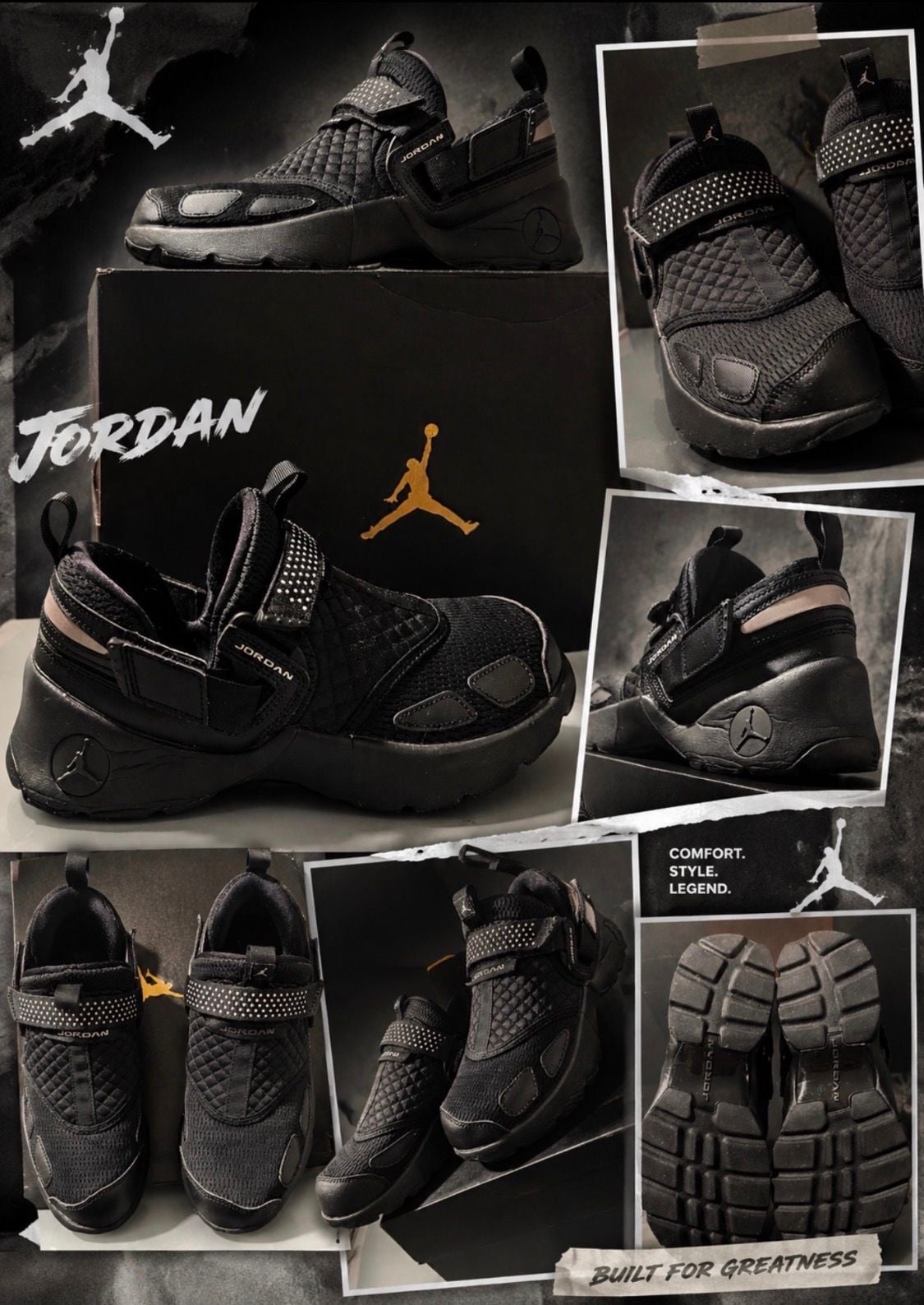 Nike Jordan Trunner LX Triple Black Sneakers 7