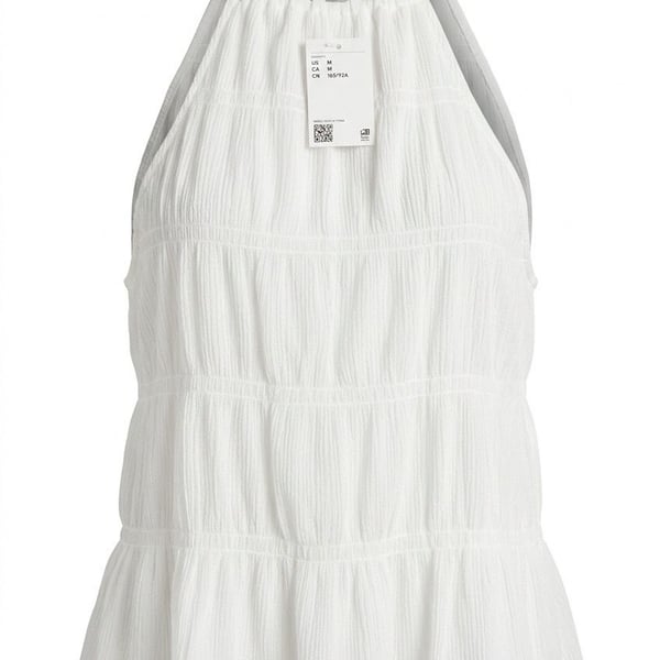 H & M Women's White Smocked Camisole Top
