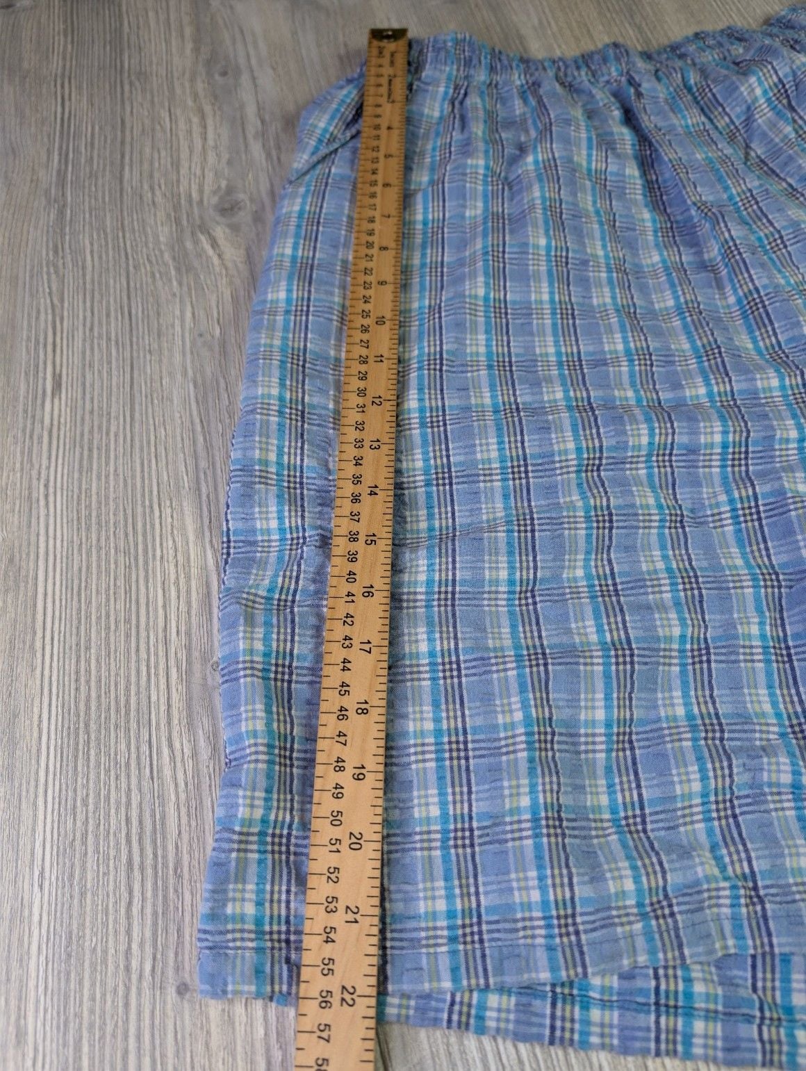 Frina & Co. Men's Blue Plaid Cotton Lounge Sleep Shorts, Size 2XL 5