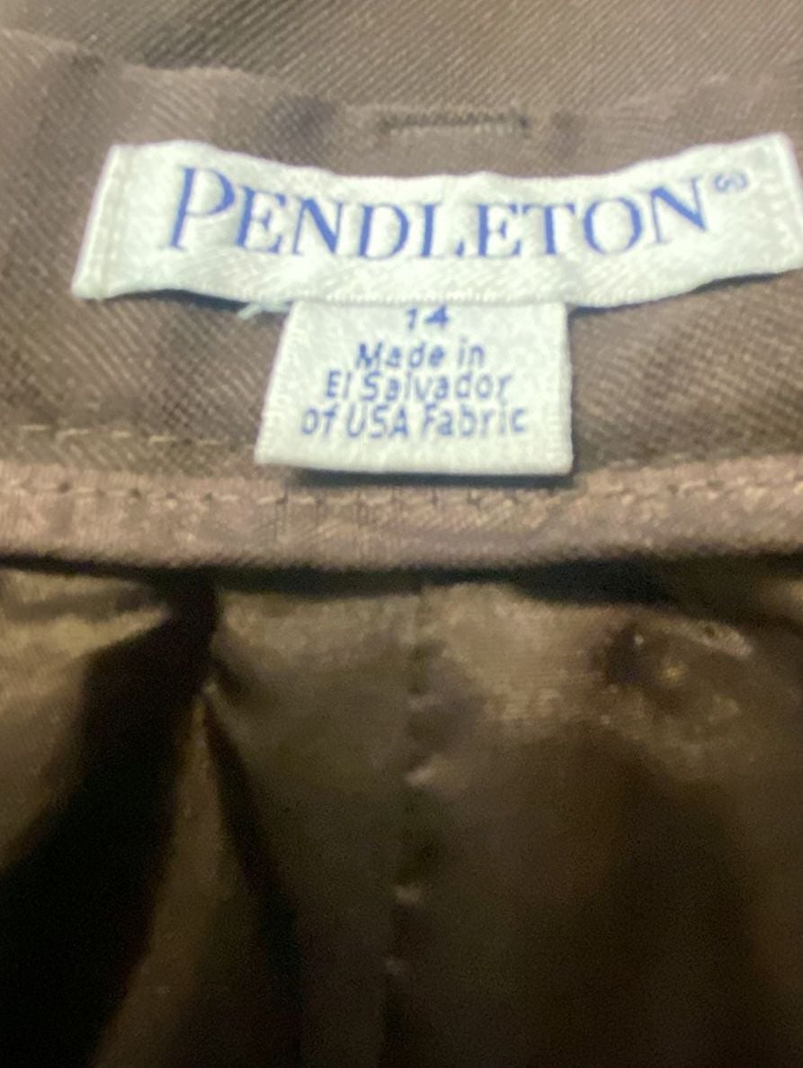 Pendleton Women's Brown Classic Straight Leg Trousers Size 14 4