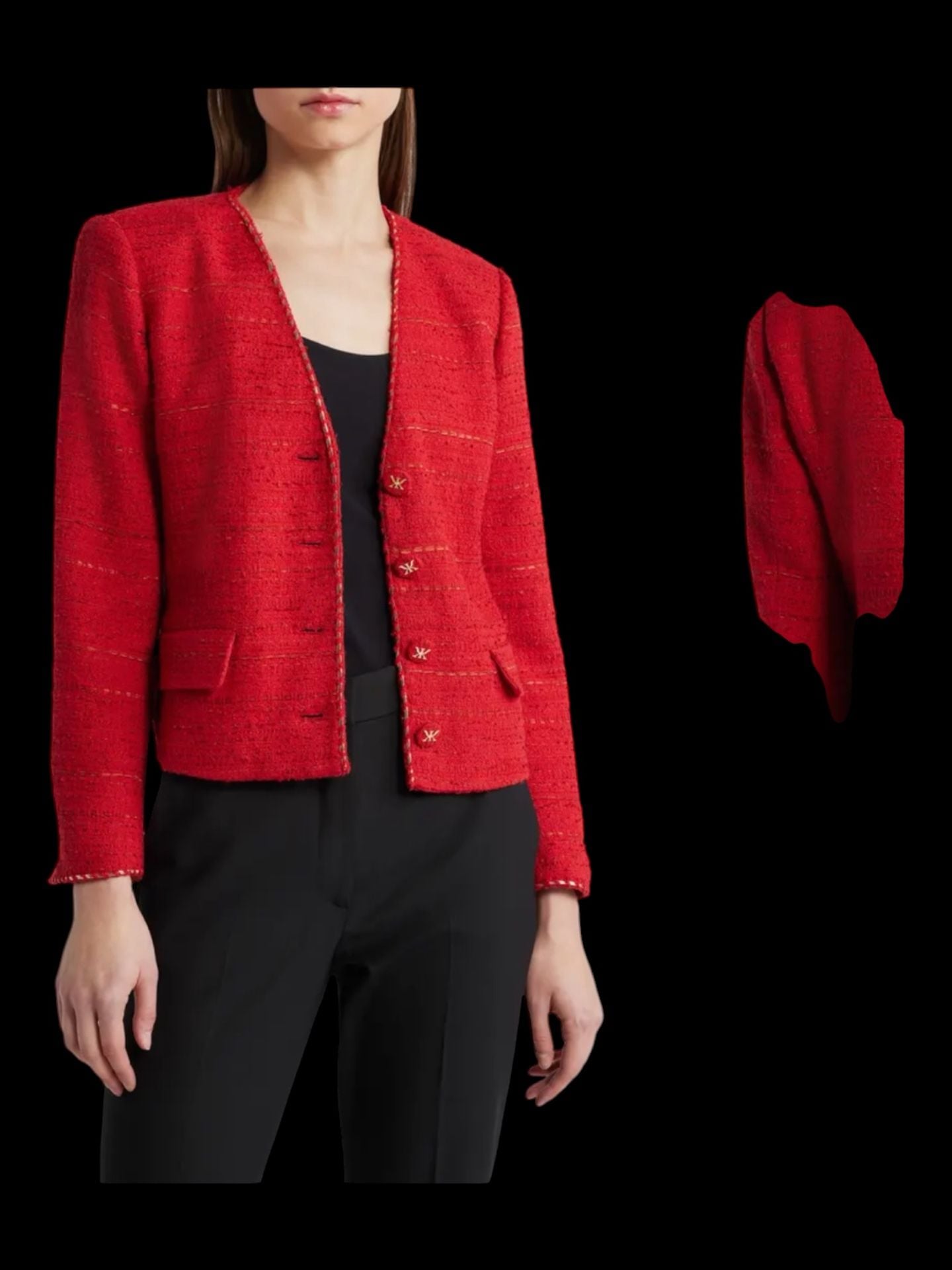 2 Kobi Halperin Clara Red Tweed Cropped Jacket. NWT I XS
NWT MED 6