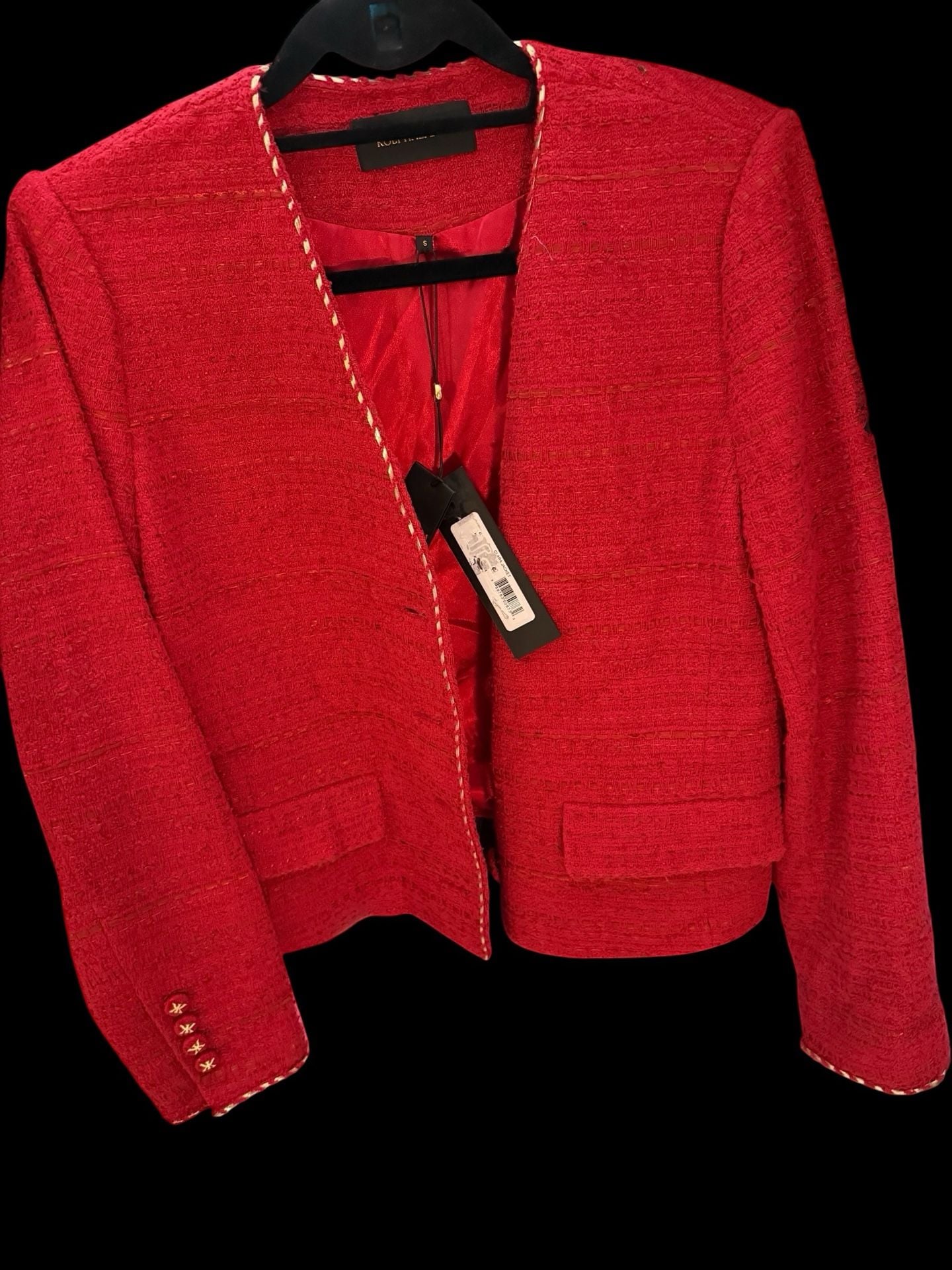 2 Kobi Halperin Clara Red Tweed Cropped Jacket. NWT I XS
NWT MED 8
