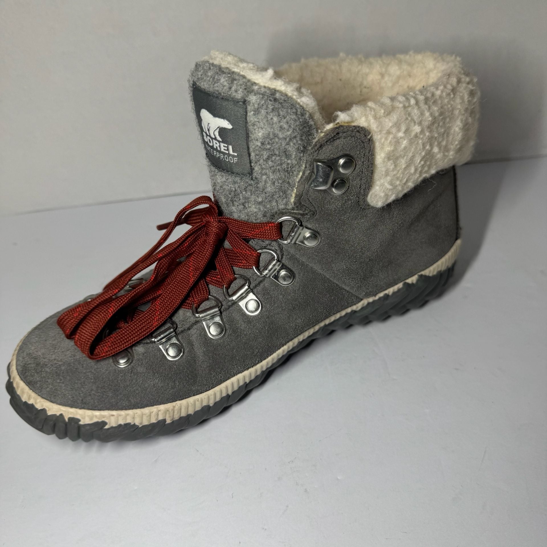 Sorel Womens Suede Out N About Plus Conquest Boots Gray Quarry Booties Sz 7 7