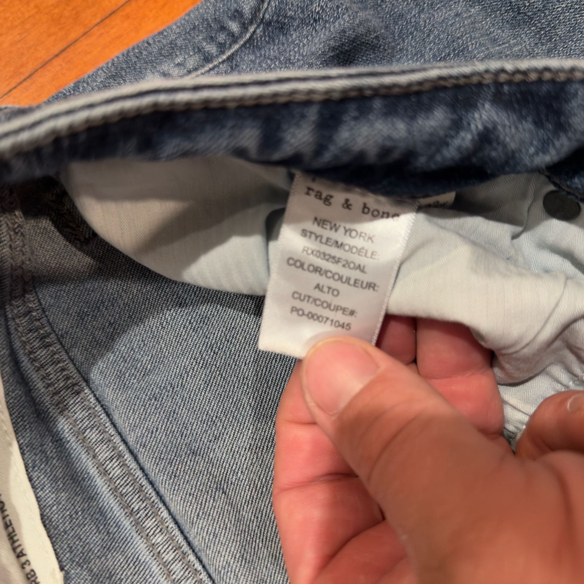 rag & bone RB 3 Athletic Fit Men's Blue Denim Jeans 32x30 5