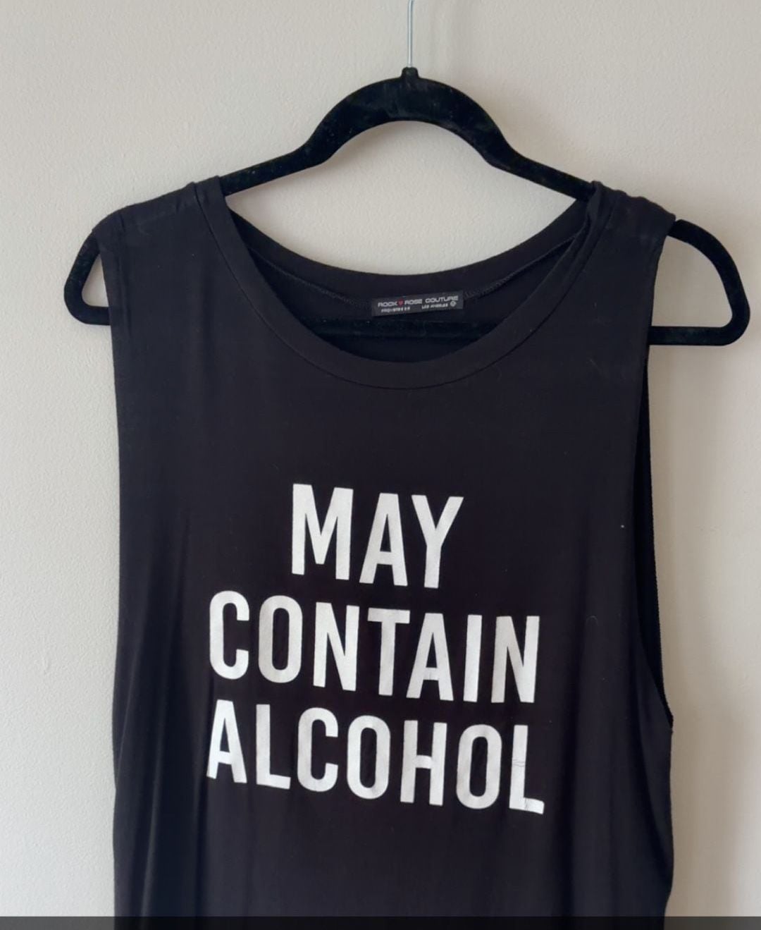 Rock Rose Couture May Contain Alcohol Graphic Muscle Tank Top 1