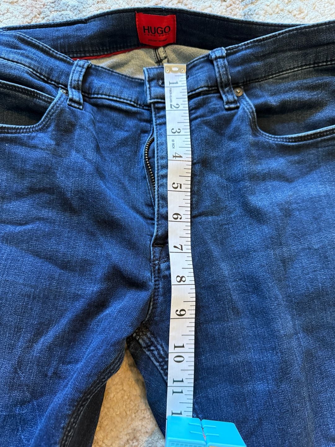 HUGO Hugo Boss Dark Wash Slim-Fit Jersey Denim Jeans 5