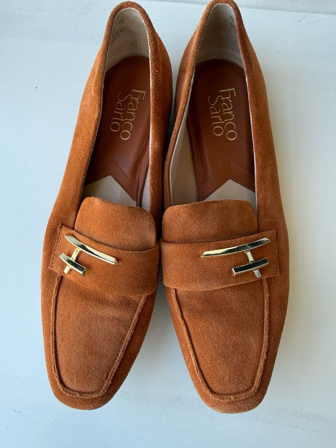 Franco Sarto Petola Suede Loafers with Gold-Tone Hardware 2