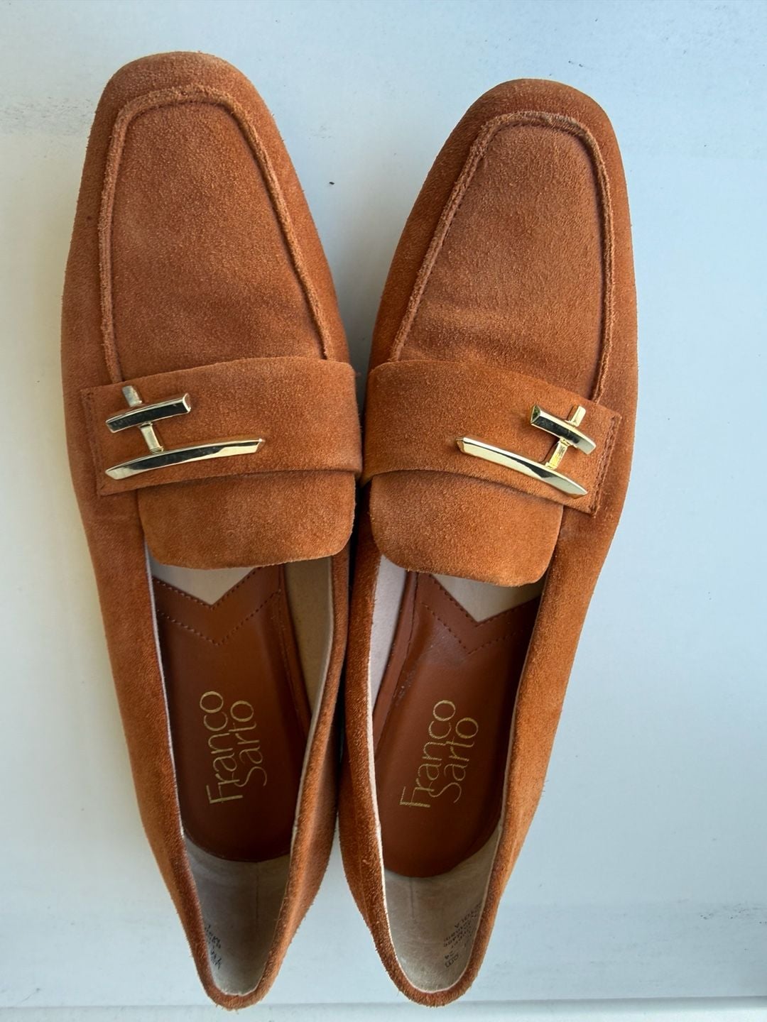 Franco Sarto Petola Suede Loafers with Gold-Tone Hardware 5