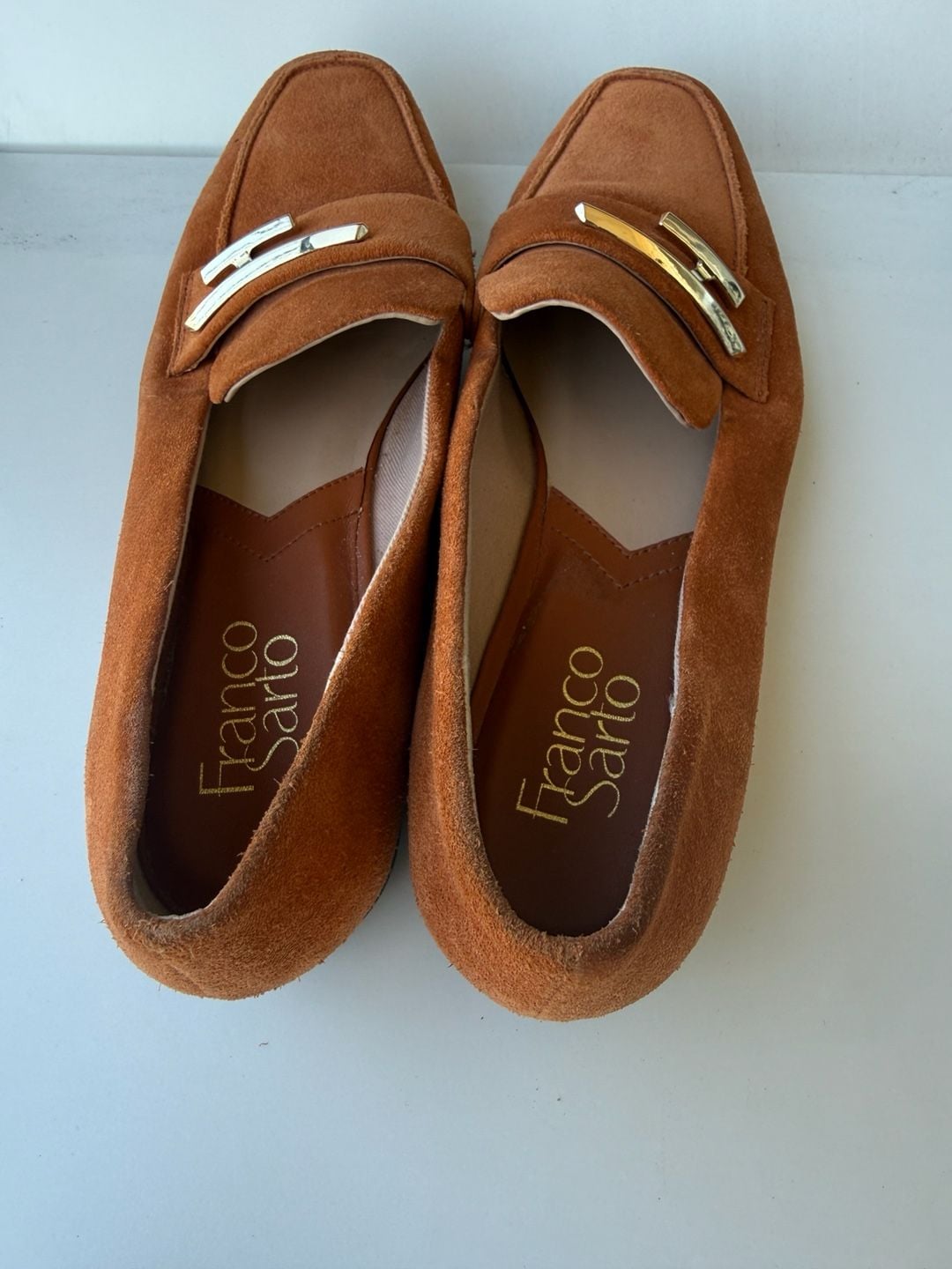 Franco Sarto Petola Suede Loafers with Gold-Tone Hardware 6