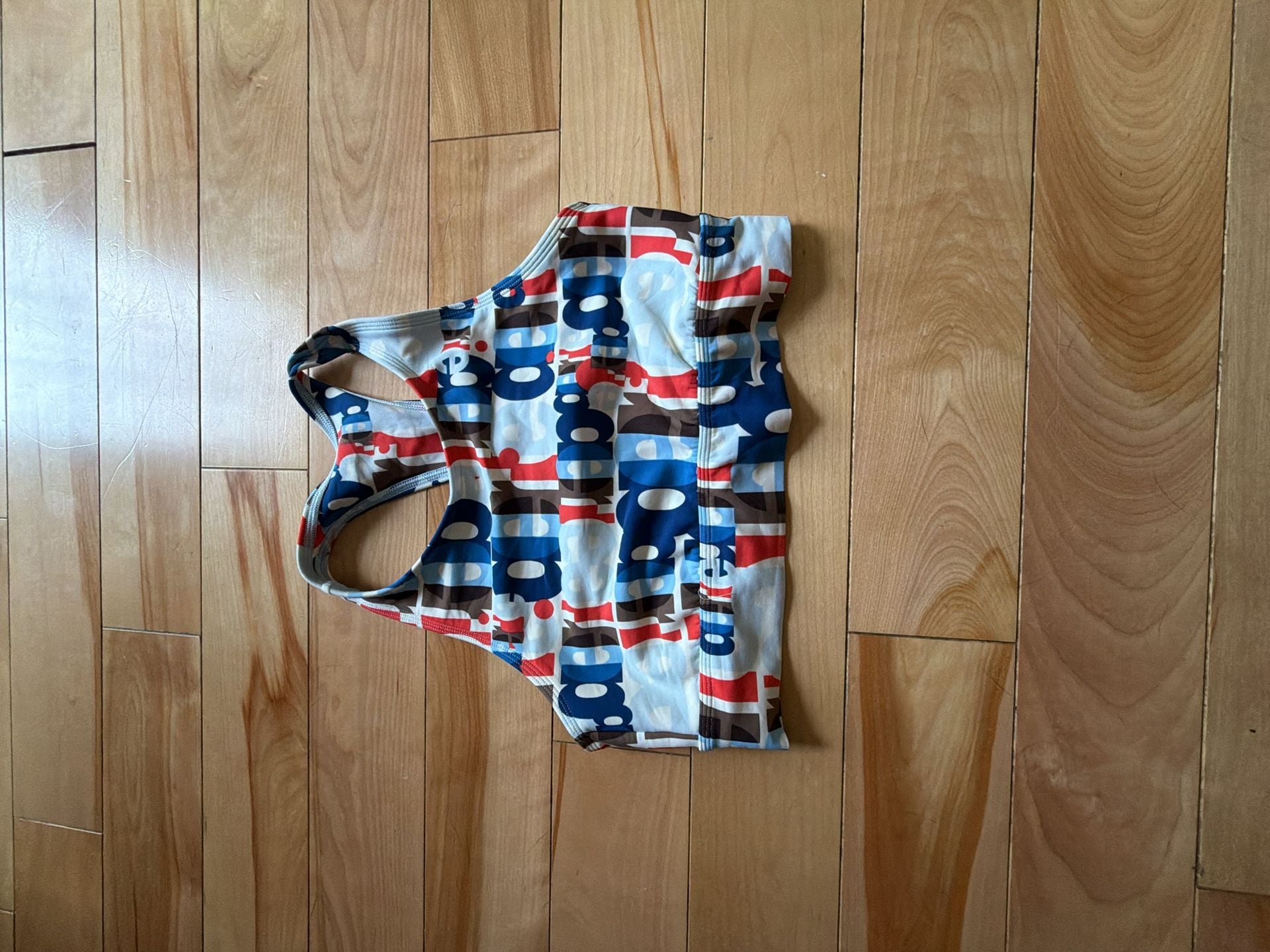 Size L OFFLINE by Aerie Real Me Racerback Sports Bra with Graphic Print 2