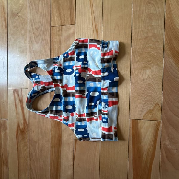 Size L OFFLINE by Aerie Real Me Racerback Sports Bra with Graphic Print