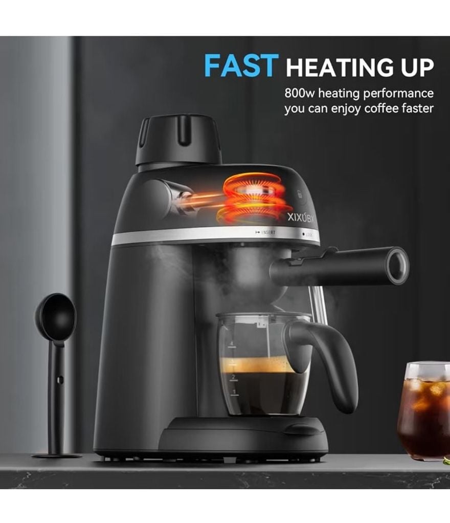 Coffee Machine, 3.5 Bar Espresso & Cappuccino Machine with Steam Wand, Compac... 5