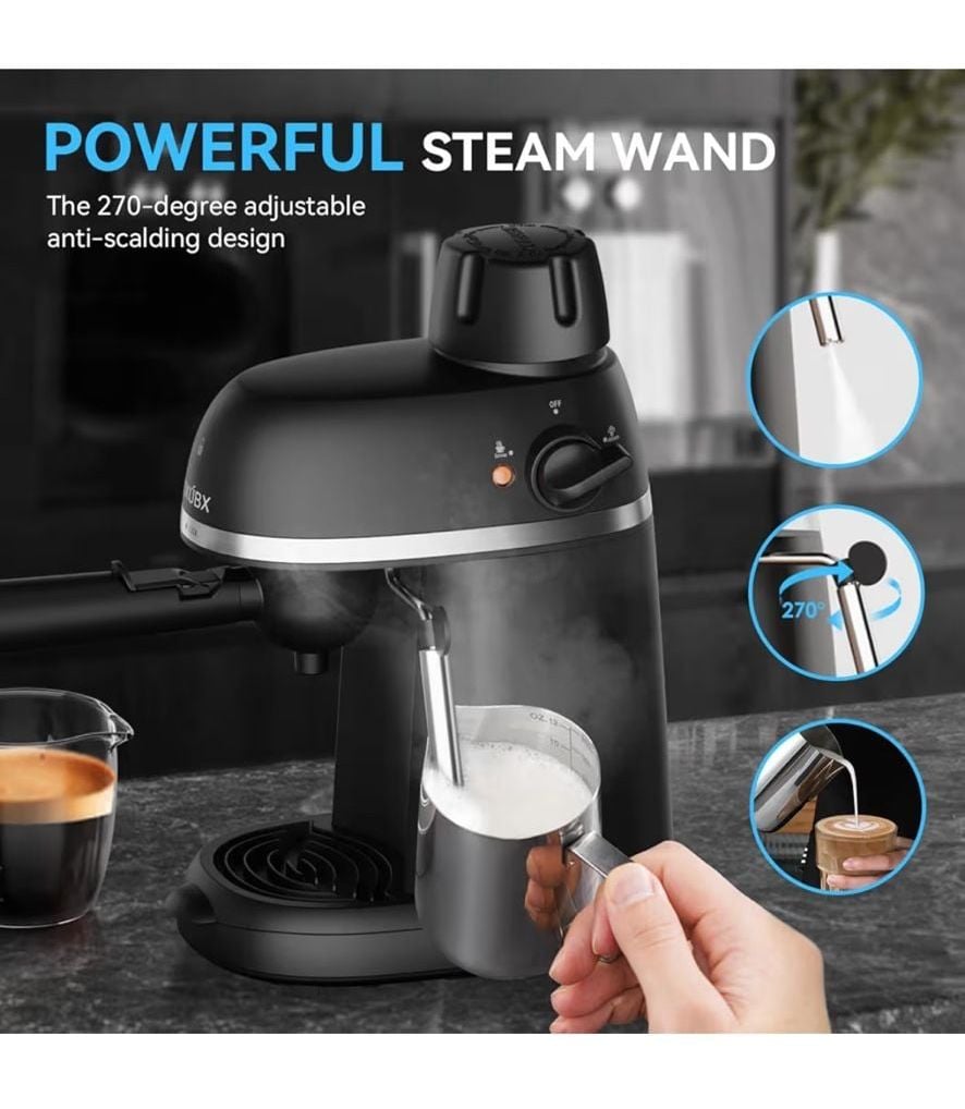 Coffee Machine, 3.5 Bar Espresso & Cappuccino Machine with Steam Wand, Compac... 7