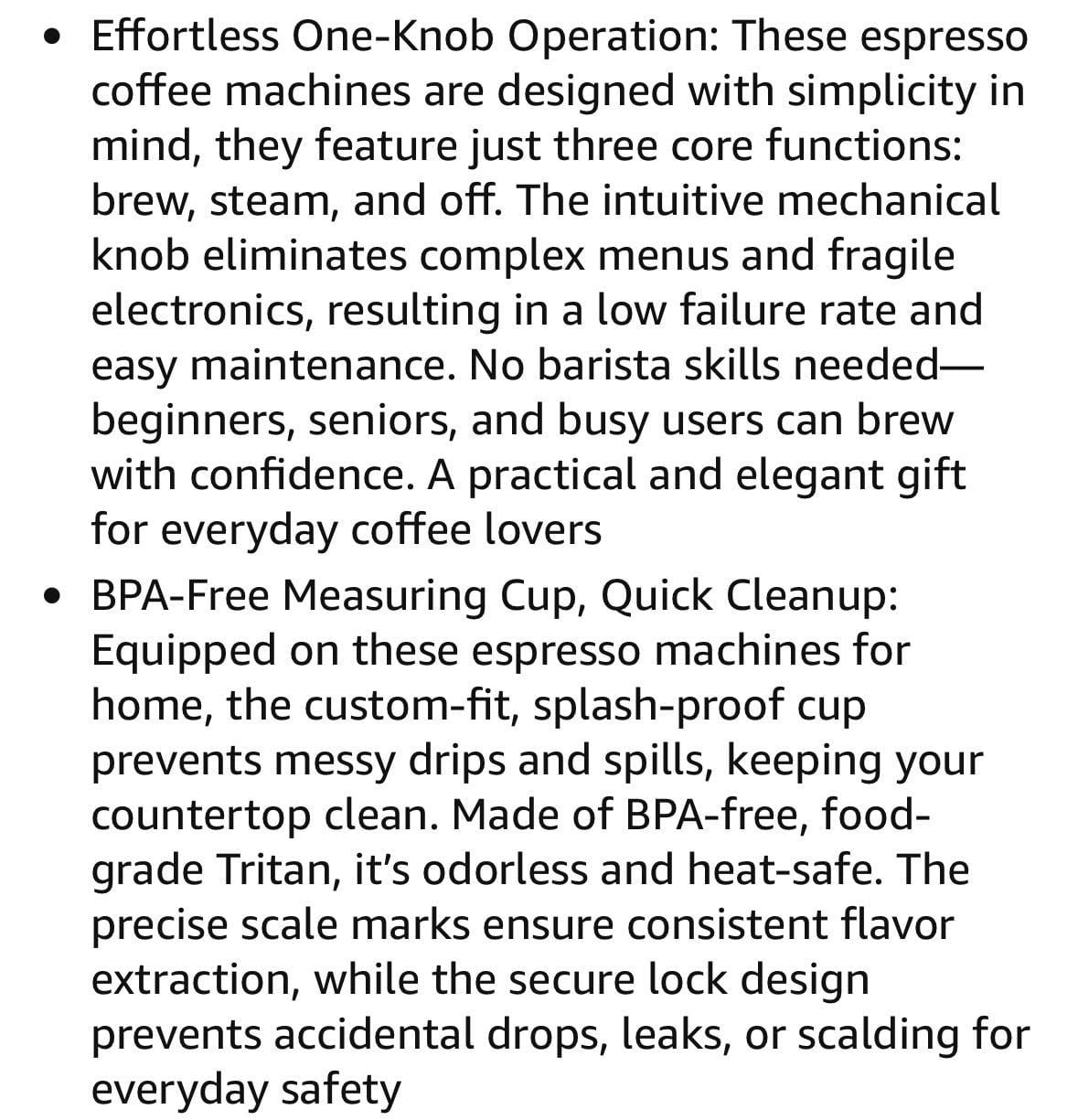 Coffee Machine, 3.5 Bar Espresso & Cappuccino Machine with Steam Wand, Compac... 14
