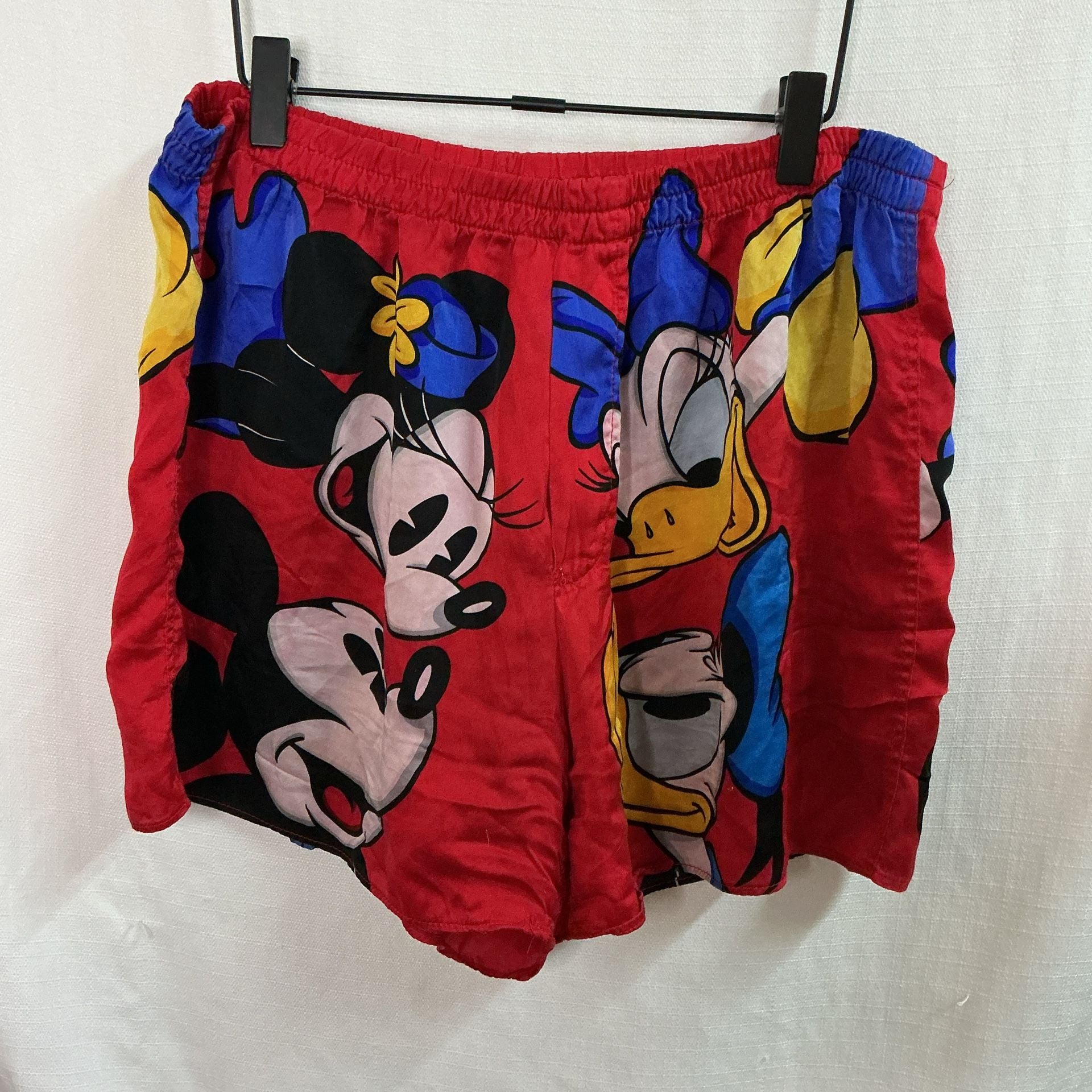 Vintage The Disney Store 100% Silk Boxer Shorts with Mickey and Friends Print 1