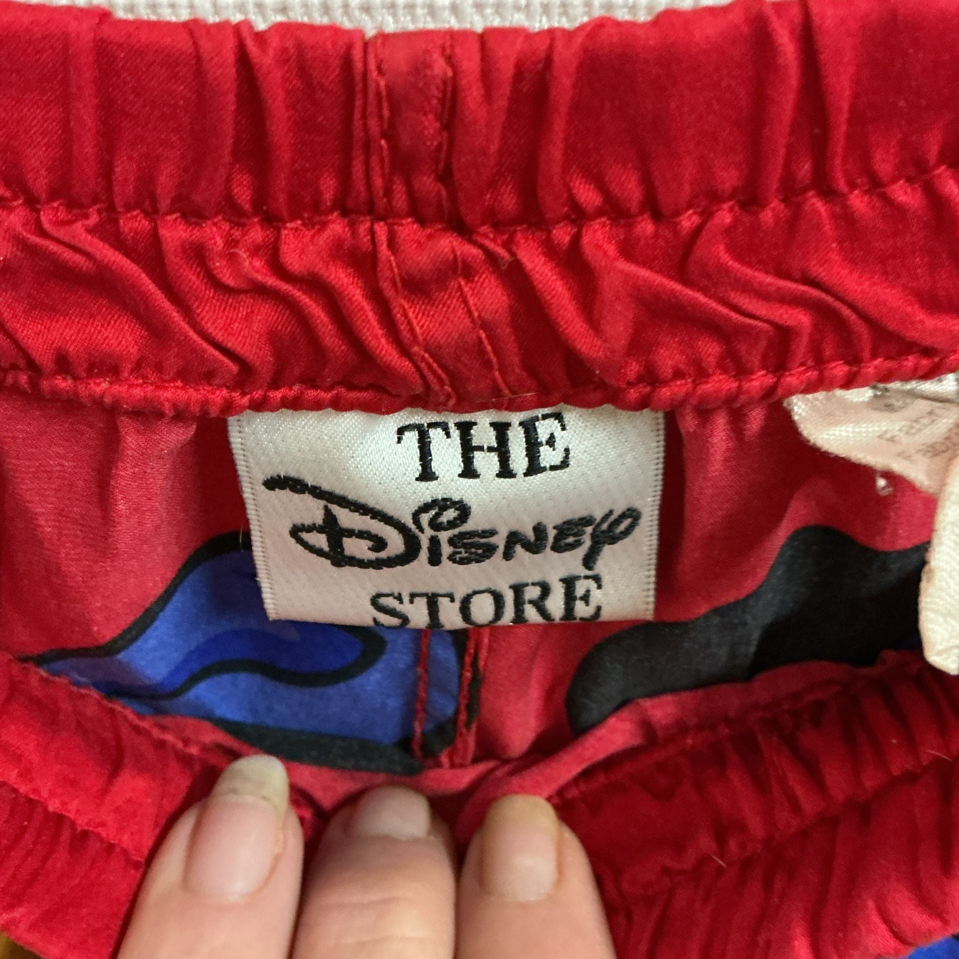Vintage The Disney Store 100% Silk Boxer Shorts with Mickey and Friends Print 2