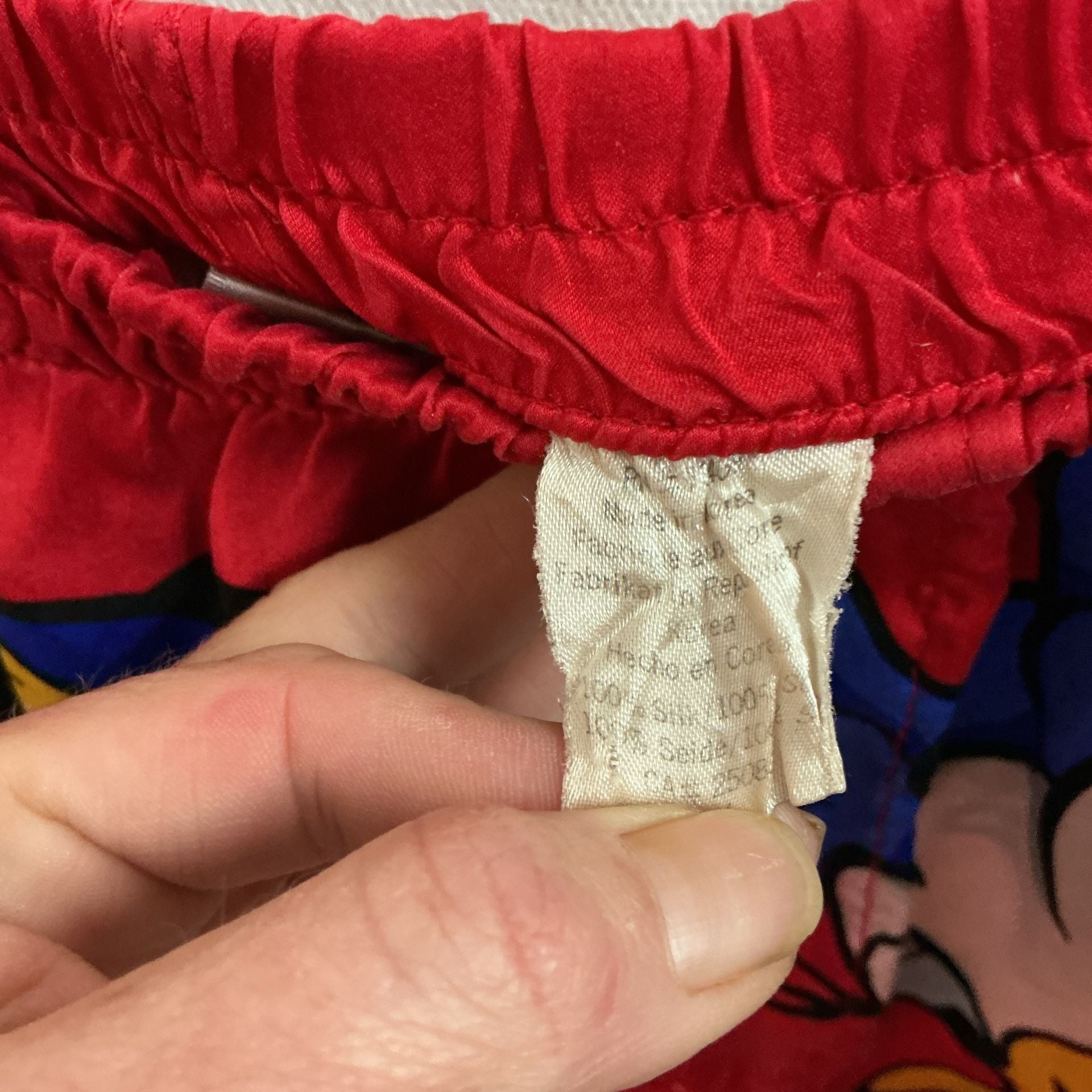 Vintage The Disney Store 100% Silk Boxer Shorts with Mickey and Friends Print 3