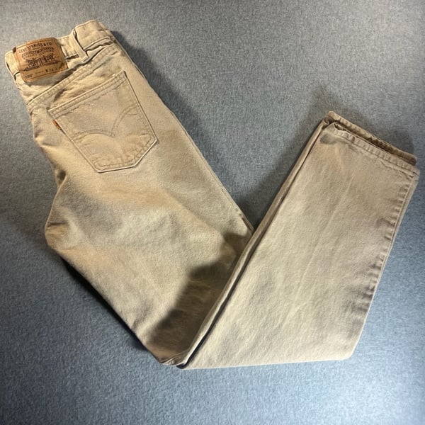 Vintage Levi's 550 Relaxed Fit Tan Denim Jeans, W34 L36
