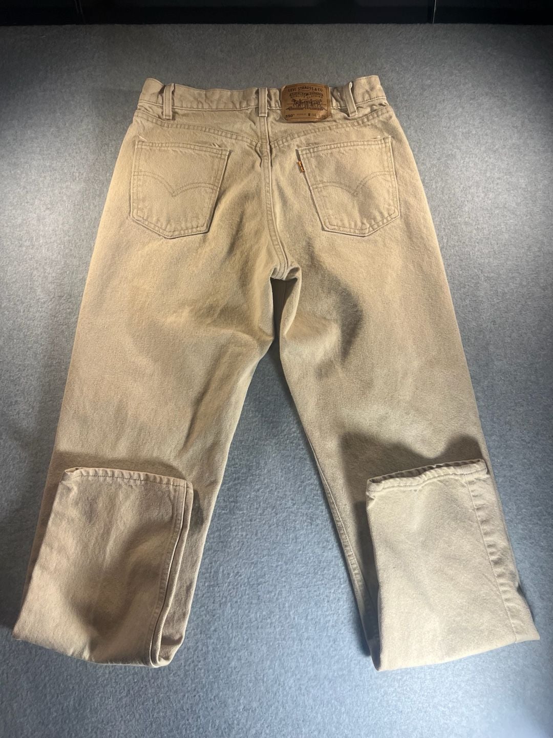 Vintage Levi's 550 Relaxed Fit Tan Denim Jeans, W34 L36 7
