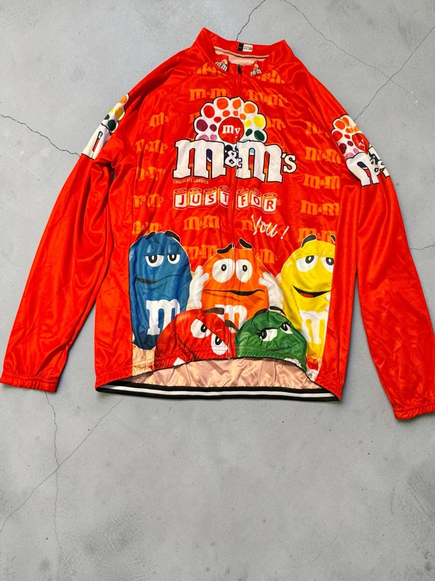 M&M's Graphic Print Long Sleeve Cycling Jersey and Bib Pants Set 1